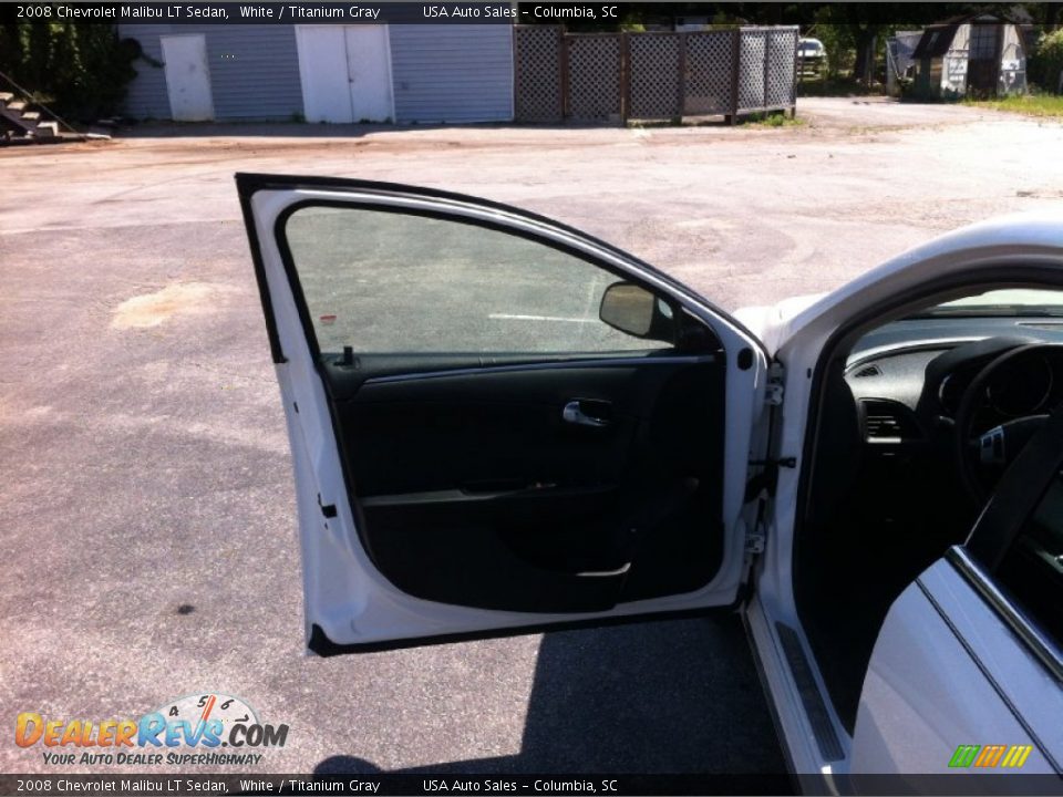 2008 Chevrolet Malibu LT Sedan White / Titanium Gray Photo #9