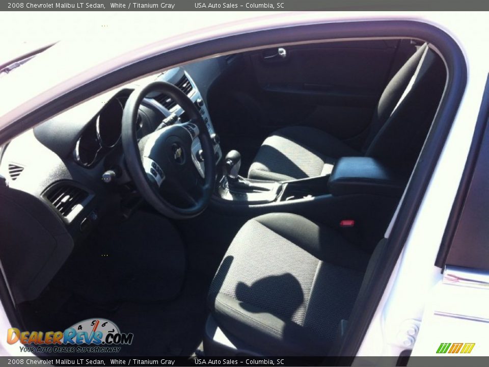 2008 Chevrolet Malibu LT Sedan White / Titanium Gray Photo #10