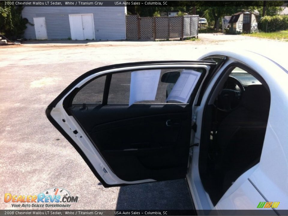 2008 Chevrolet Malibu LT Sedan White / Titanium Gray Photo #12