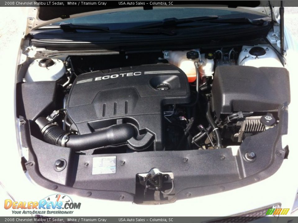 2008 Chevrolet Malibu LT Sedan White / Titanium Gray Photo #19