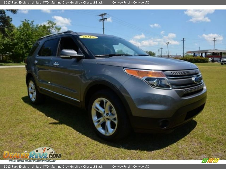 2013 Ford Explorer Limited 4WD Sterling Gray Metallic / Charcoal Black Photo #3