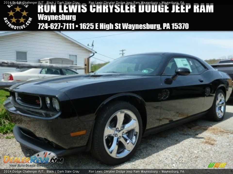 2014 Dodge Challenger R/T Black / Dark Slate Gray Photo #1