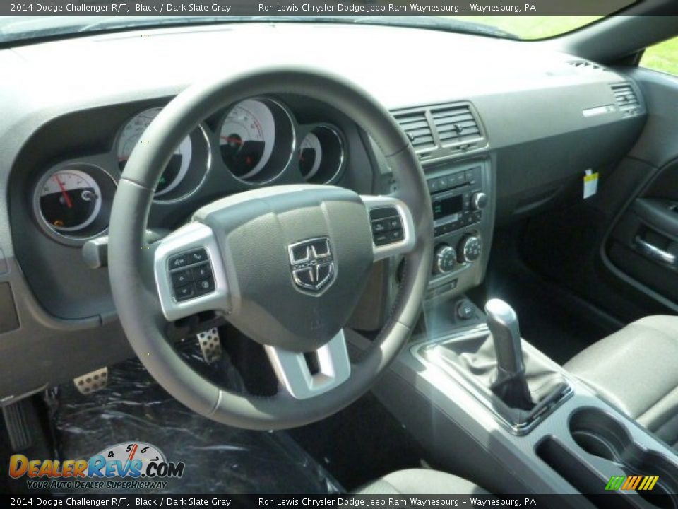 2014 Dodge Challenger R/T Black / Dark Slate Gray Photo #12