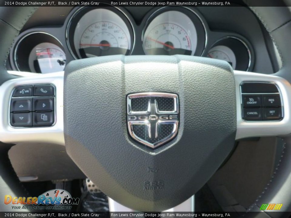2014 Dodge Challenger R/T Black / Dark Slate Gray Photo #16