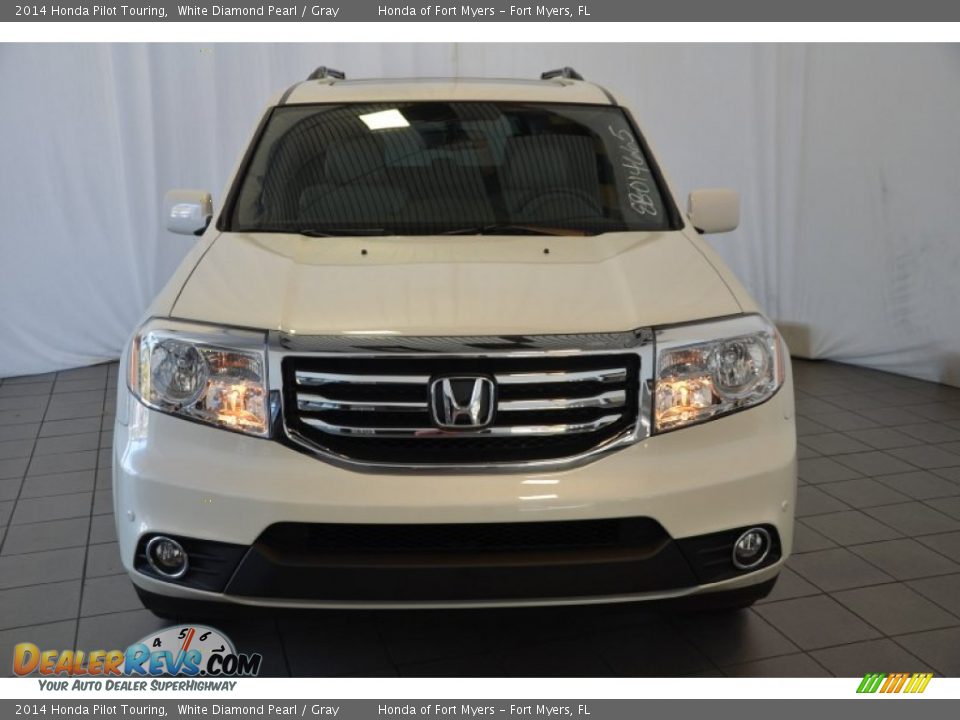 2014 Honda Pilot Touring White Diamond Pearl / Gray Photo #2