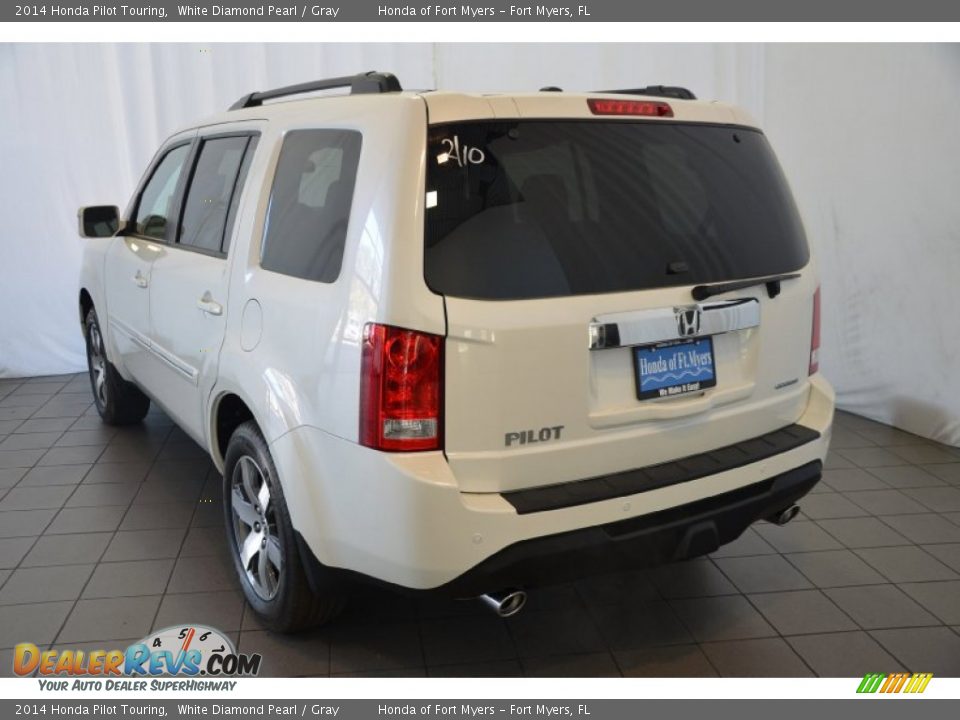 2014 Honda Pilot Touring White Diamond Pearl / Gray Photo #6