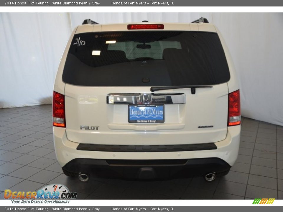 2014 Honda Pilot Touring White Diamond Pearl / Gray Photo #7
