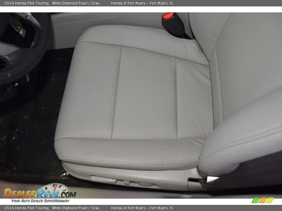 2014 Honda Pilot Touring White Diamond Pearl / Gray Photo #11