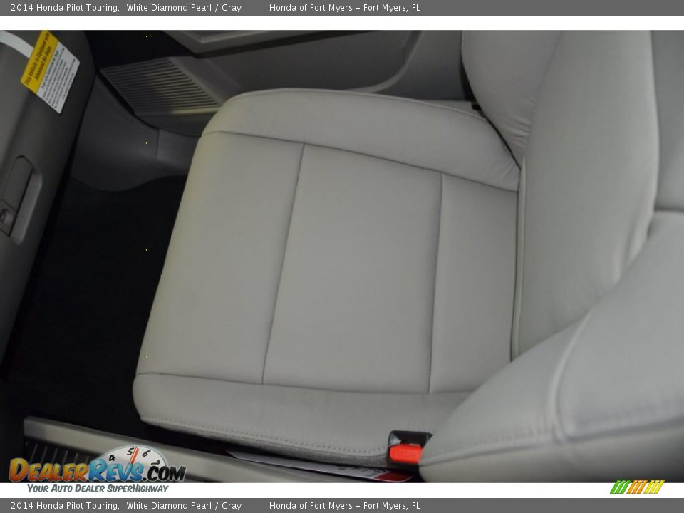 2014 Honda Pilot Touring White Diamond Pearl / Gray Photo #13