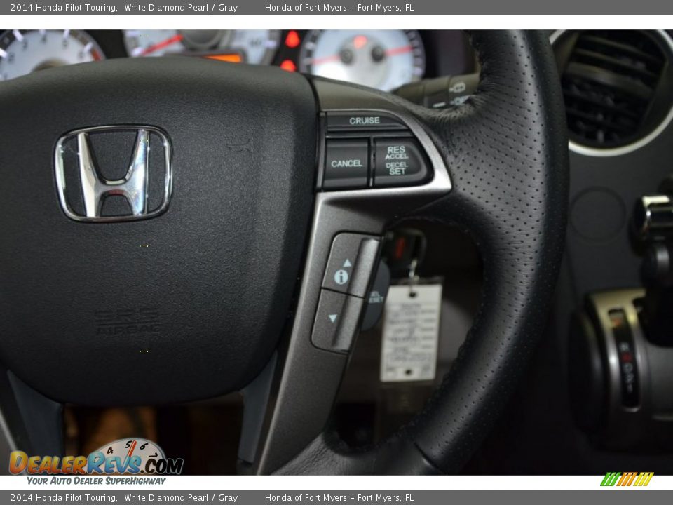 2014 Honda Pilot Touring White Diamond Pearl / Gray Photo #23