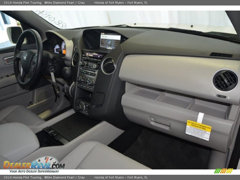 2014 Honda Pilot Touring White Diamond Pearl / Gray Photo #36