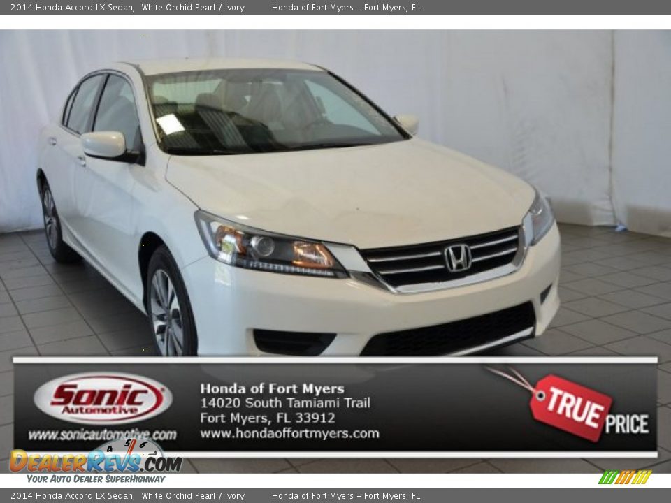2014 Honda Accord LX Sedan White Orchid Pearl / Ivory Photo #1
