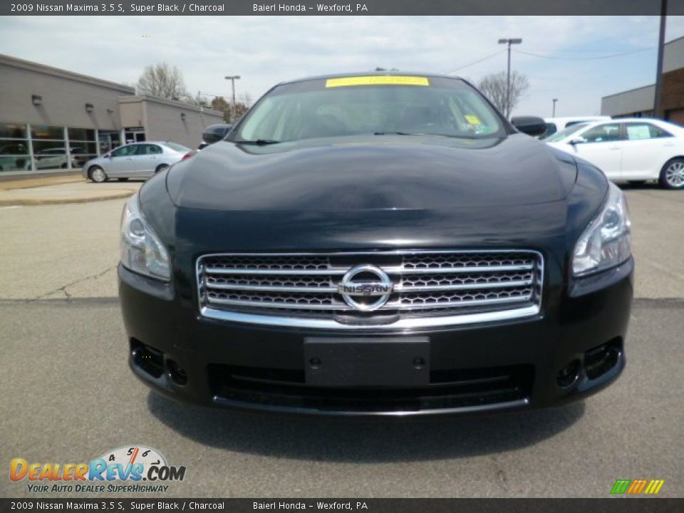 2009 Nissan Maxima 3.5 S Super Black / Charcoal Photo #2