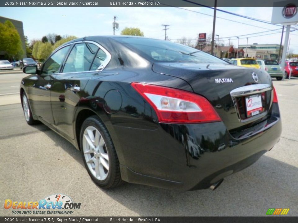 2009 Nissan Maxima 3.5 S Super Black / Charcoal Photo #5