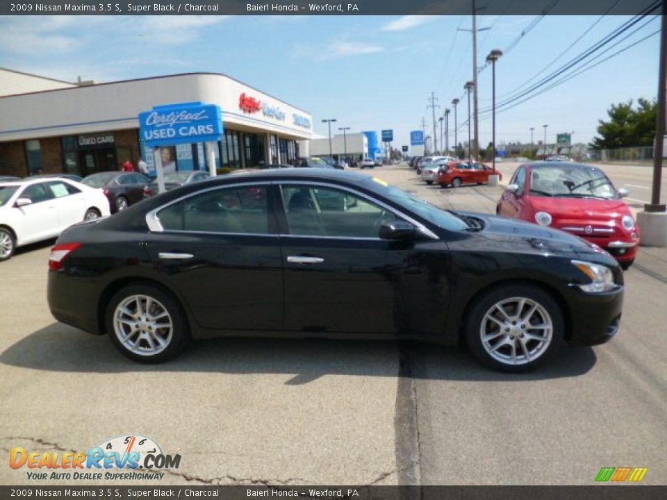 2009 Nissan Maxima 3.5 S Super Black / Charcoal Photo #8