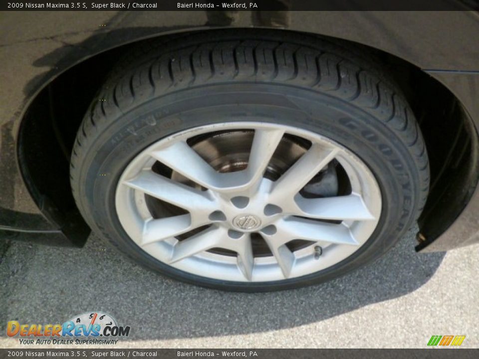2009 Nissan Maxima 3.5 S Super Black / Charcoal Photo #9
