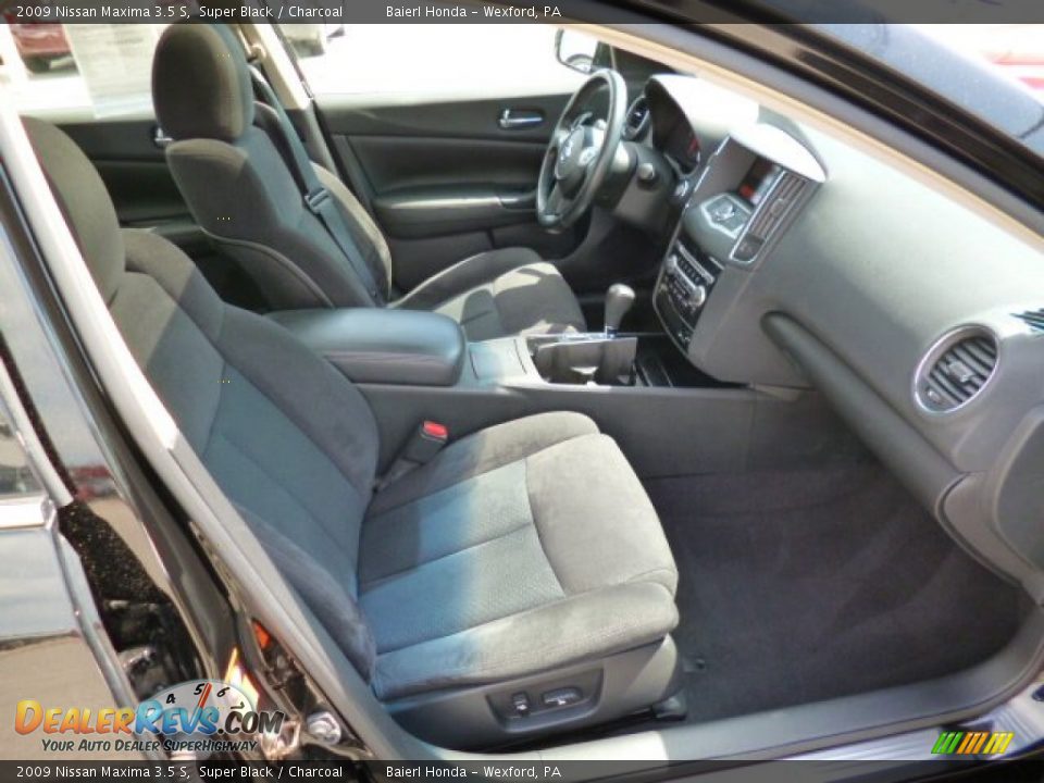 2009 Nissan Maxima 3.5 S Super Black / Charcoal Photo #10