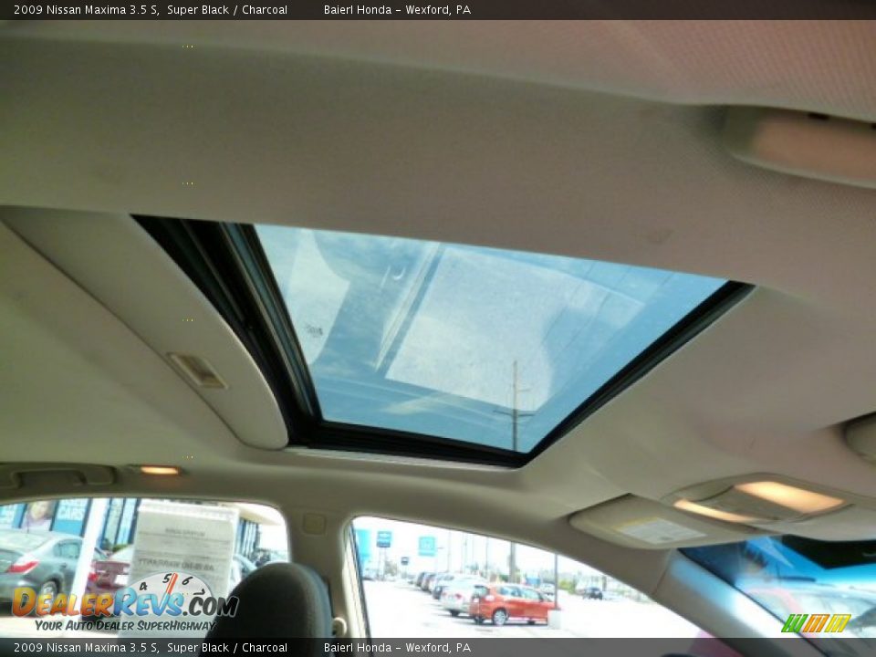 2009 Nissan Maxima 3.5 S Super Black / Charcoal Photo #11