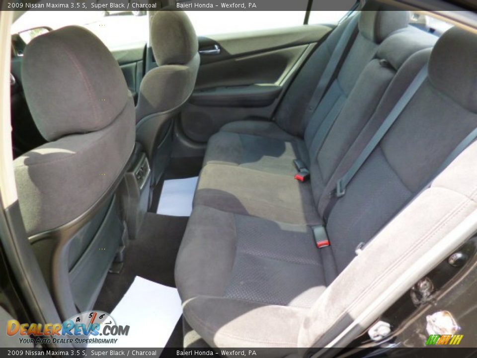 2009 Nissan Maxima 3.5 S Super Black / Charcoal Photo #13
