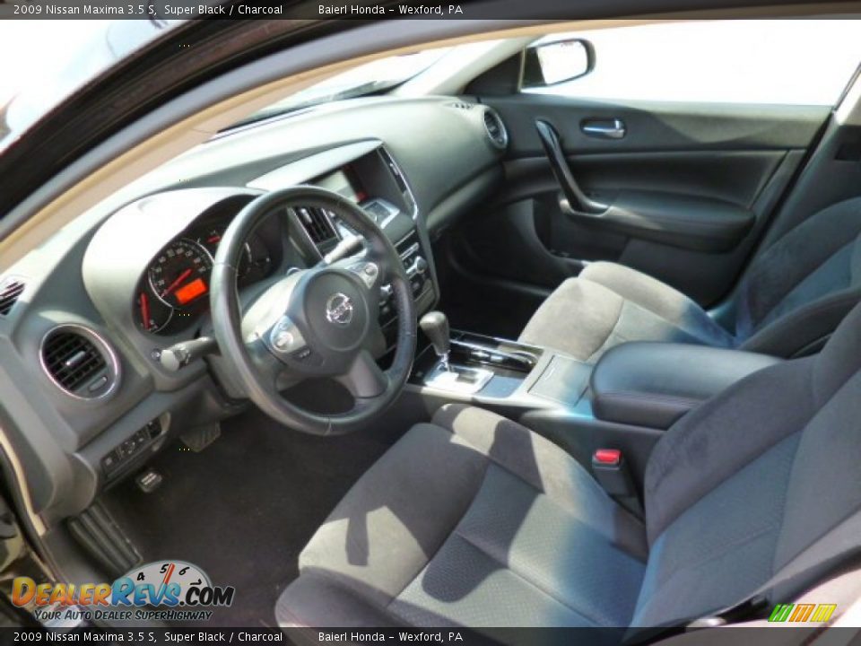 2009 Nissan Maxima 3.5 S Super Black / Charcoal Photo #16