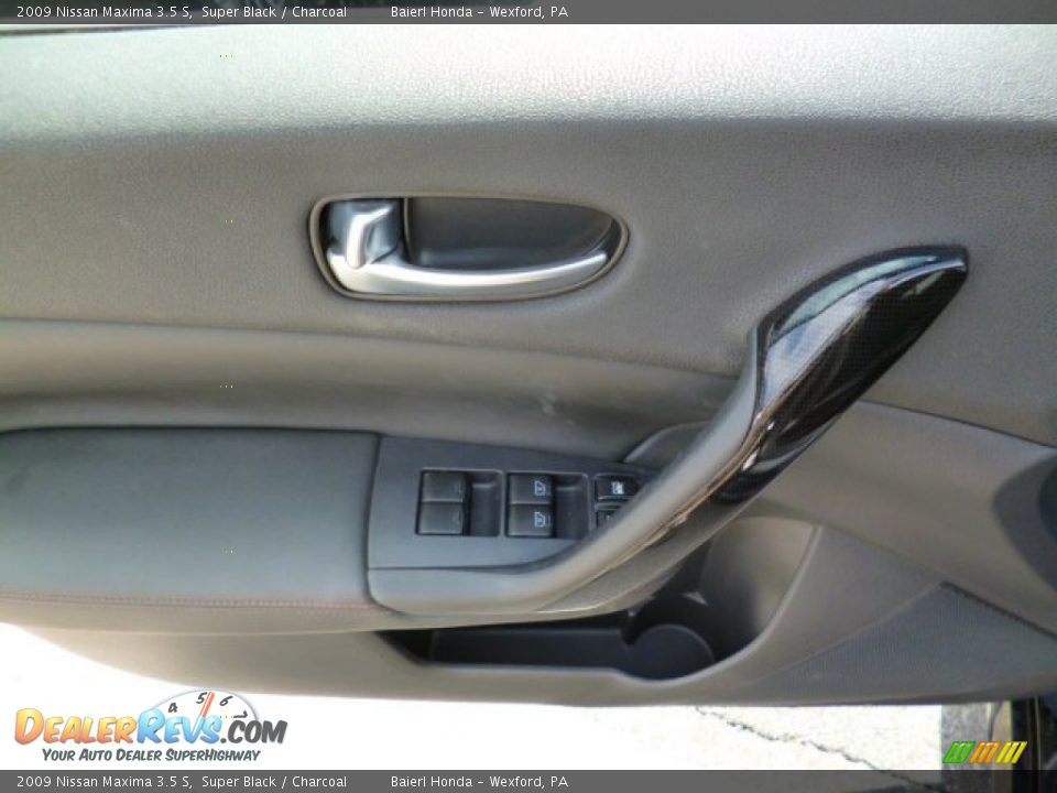 2009 Nissan Maxima 3.5 S Super Black / Charcoal Photo #17
