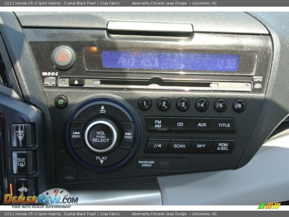 2011 Honda CR-Z Sport Hybrid Crystal Black Pearl / Gray Fabric Photo #15