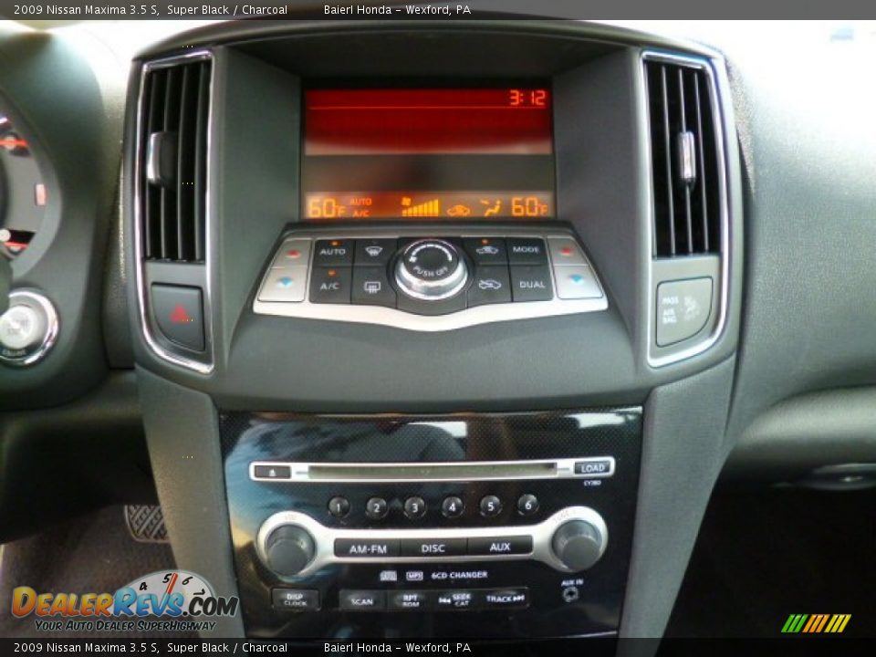 2009 Nissan Maxima 3.5 S Super Black / Charcoal Photo #19