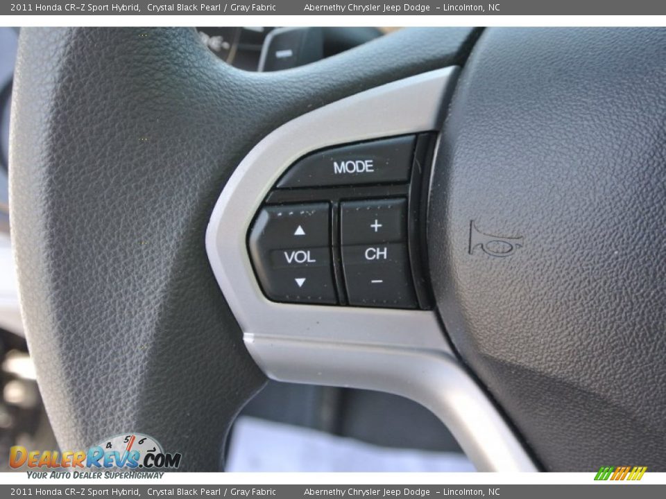 2011 Honda CR-Z Sport Hybrid Crystal Black Pearl / Gray Fabric Photo #16
