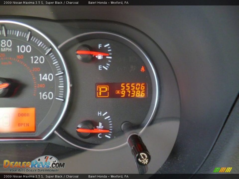 2009 Nissan Maxima 3.5 S Super Black / Charcoal Photo #20