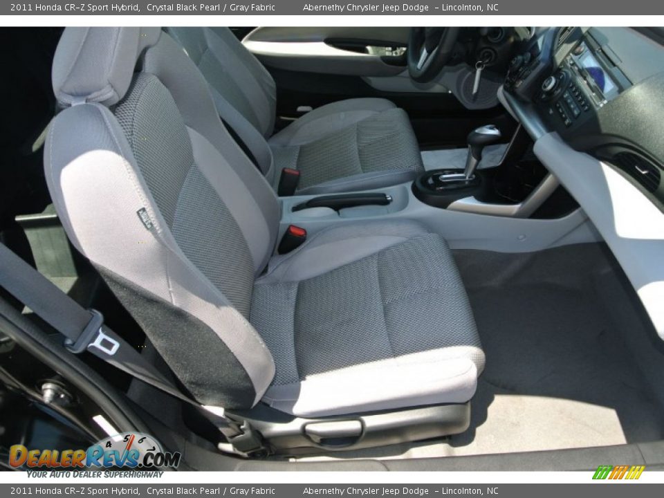 2011 Honda CR-Z Sport Hybrid Crystal Black Pearl / Gray Fabric Photo #20