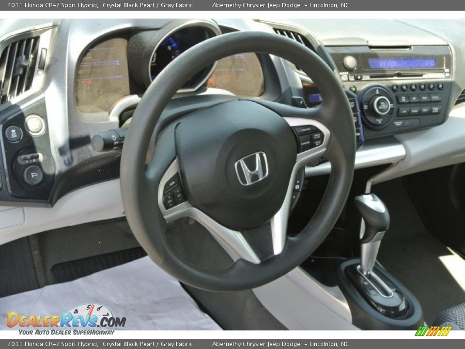 2011 Honda CR-Z Sport Hybrid Crystal Black Pearl / Gray Fabric Photo #26