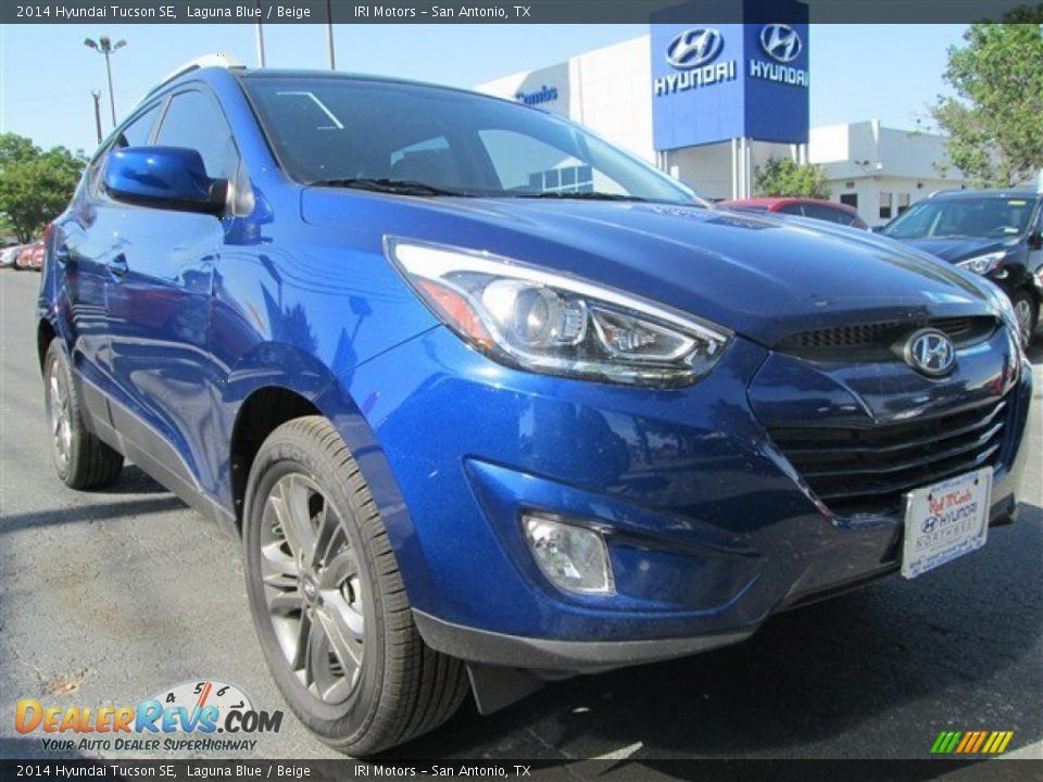 2014 Hyundai Tucson SE Laguna Blue / Beige Photo #1