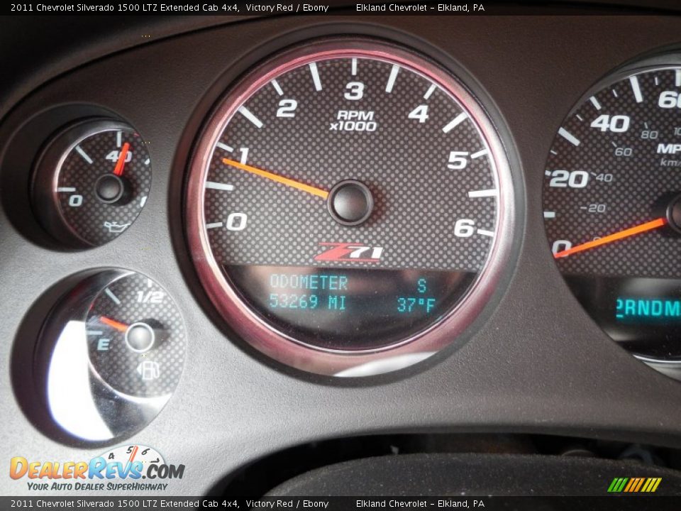 2011 Chevrolet Silverado 1500 LTZ Extended Cab 4x4 Victory Red / Ebony Photo #17