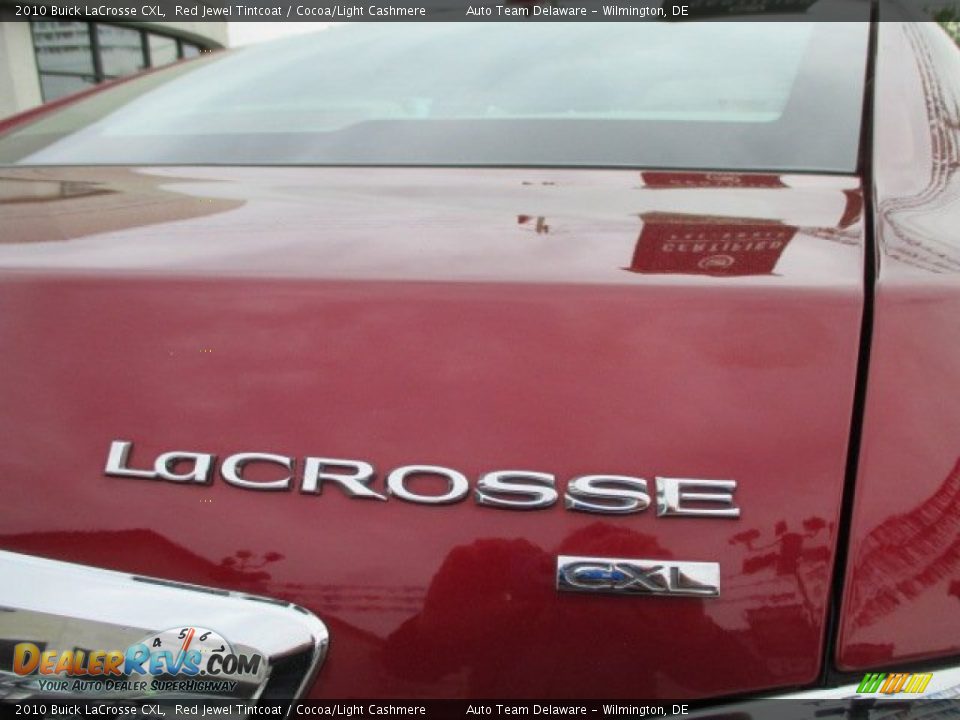2010 Buick LaCrosse CXL Red Jewel Tintcoat / Cocoa/Light Cashmere Photo #25