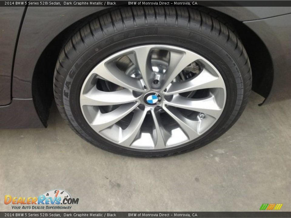 2014 BMW 5 Series 528i Sedan Dark Graphite Metallic / Black Photo #4