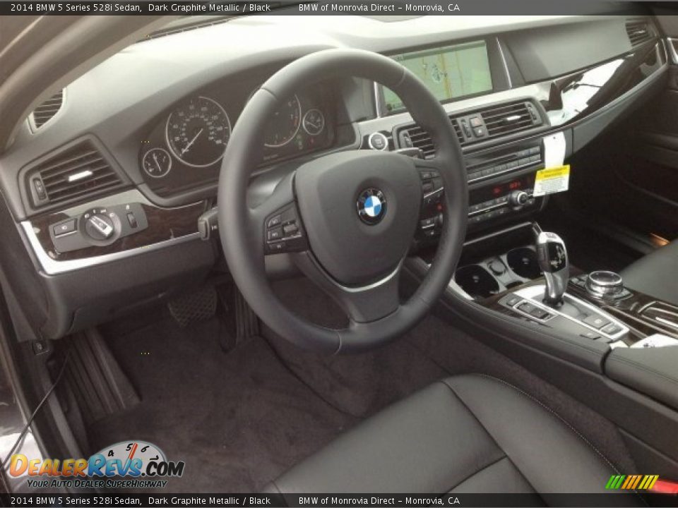 2014 BMW 5 Series 528i Sedan Dark Graphite Metallic / Black Photo #6