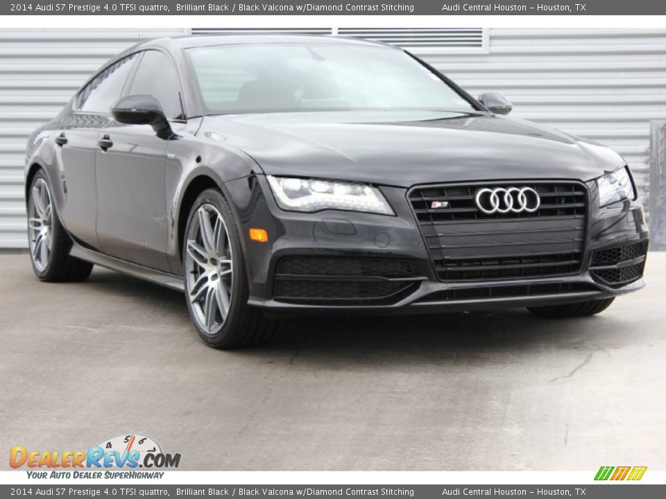 2014 Audi S7 Prestige 4.0 TFSI quattro Brilliant Black / Black Valcona w/Diamond Contrast Stitching Photo #1