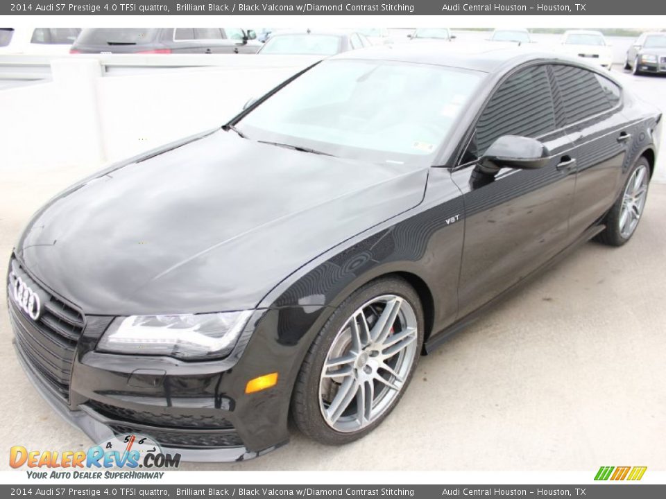 2014 Audi S7 Prestige 4.0 TFSI quattro Brilliant Black / Black Valcona w/Diamond Contrast Stitching Photo #3