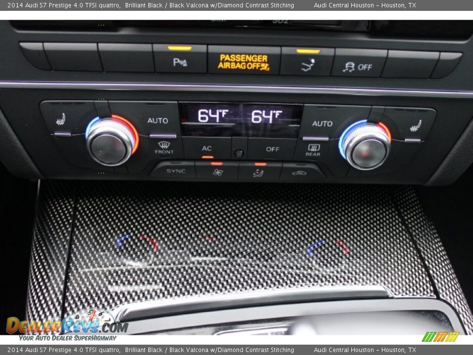 2014 Audi S7 Prestige 4.0 TFSI quattro Brilliant Black / Black Valcona w/Diamond Contrast Stitching Photo #24