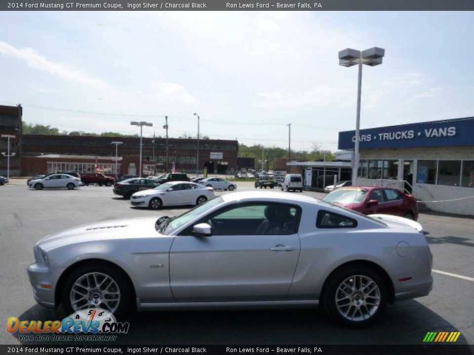 2014 Ford Mustang GT Premium Coupe Ingot Silver / Charcoal Black Photo #5