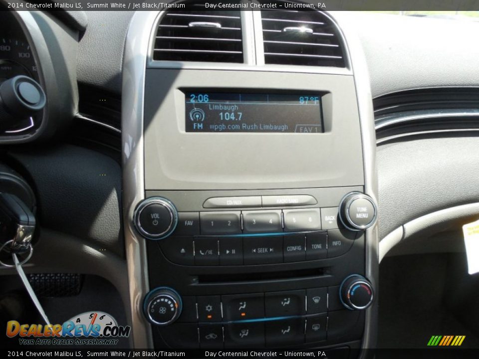 2014 Chevrolet Malibu LS Summit White / Jet Black/Titanium Photo #16