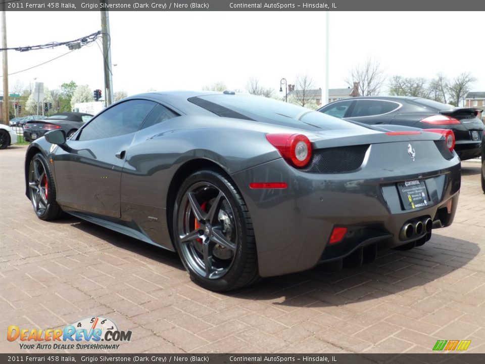 2011 Ferrari 458 Italia Grigio Silverstone (Dark Grey) / Nero (Black) Photo #3