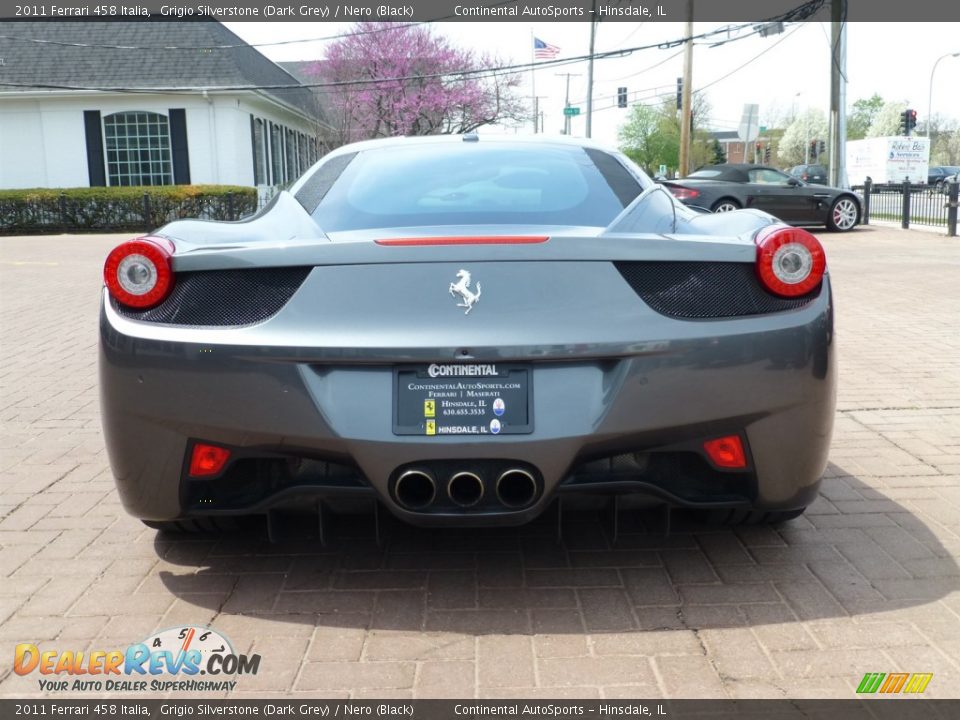 2011 Ferrari 458 Italia Grigio Silverstone (Dark Grey) / Nero (Black) Photo #4