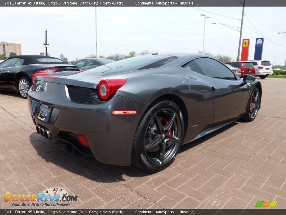 2011 Ferrari 458 Italia Grigio Silverstone (Dark Grey) / Nero (Black) Photo #5