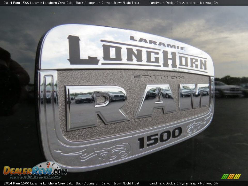 2014 Ram 1500 Laramie Longhorn Crew Cab Black / Longhorn Canyon Brown/Light Frost Photo #6