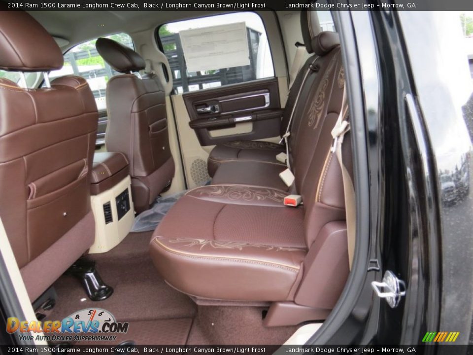 2014 Ram 1500 Laramie Longhorn Crew Cab Black / Longhorn Canyon Brown/Light Frost Photo #8