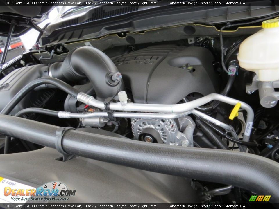 2014 Ram 1500 Laramie Longhorn Crew Cab Black / Longhorn Canyon Brown/Light Frost Photo #10