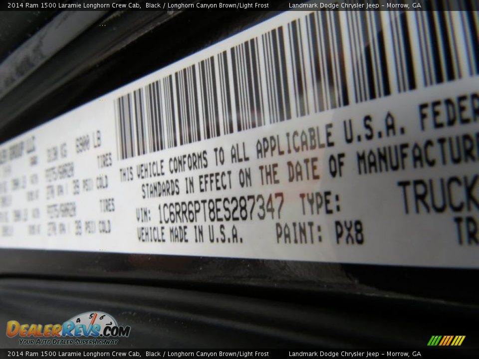 2014 Ram 1500 Laramie Longhorn Crew Cab Black / Longhorn Canyon Brown/Light Frost Photo #11