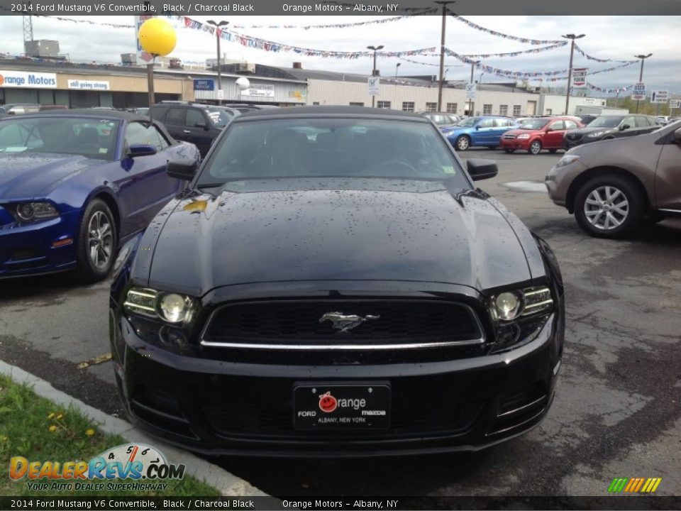 2014 Ford Mustang V6 Convertible Black / Charcoal Black Photo #2