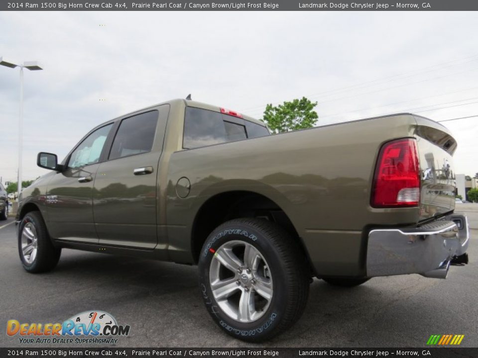 2014 Ram 1500 Big Horn Crew Cab 4x4 Prairie Pearl Coat / Canyon Brown/Light Frost Beige Photo #2